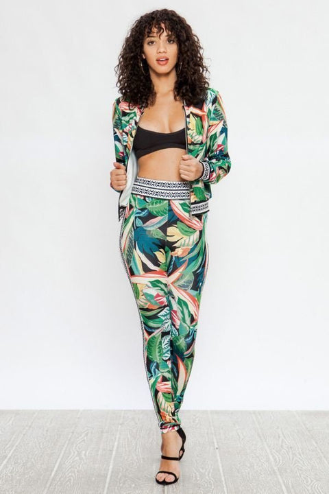 Claire Two Piece Tropical Set