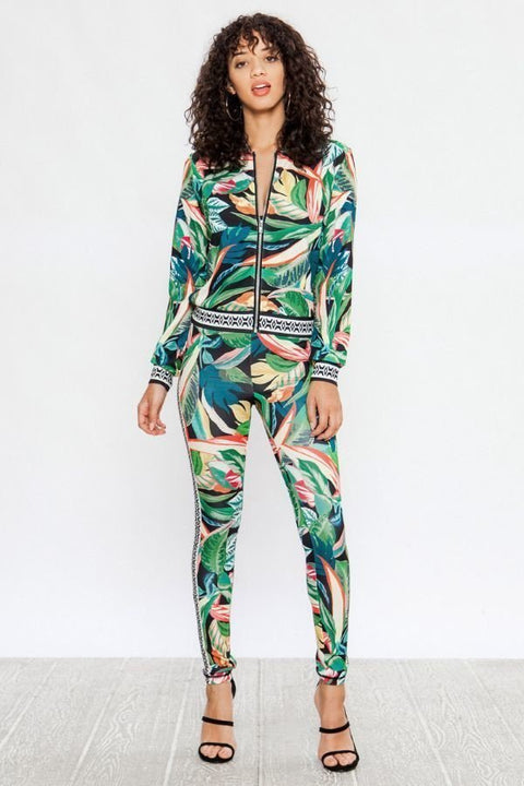 Claire Two Piece Tropical Set